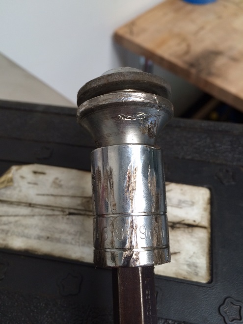 Locking Lug Nut Removed
