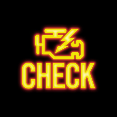 check engine light on