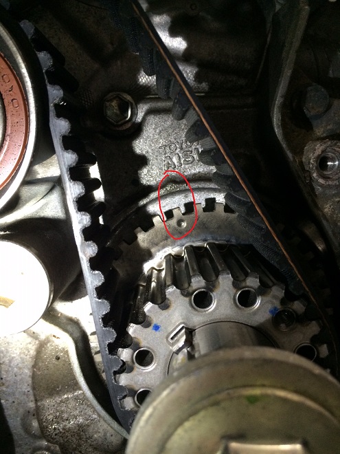 Toyota 3.0 2025 timing belt marks