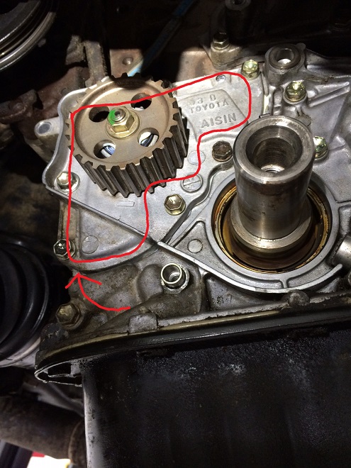 Toyota 2 2 5s Fe 4 Cylinder Oil Leak From Oil Pump Housing