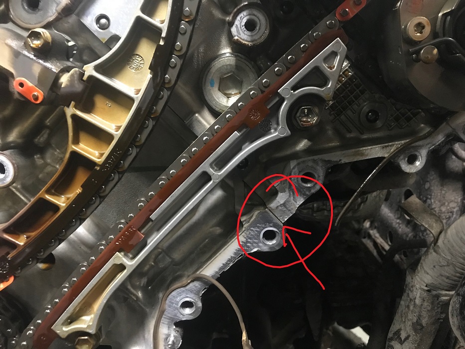 Timing cover leak location